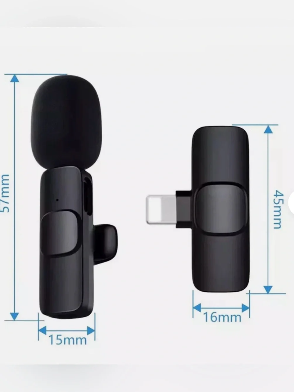 Wireless Lavalier Microphone for iPhone or Smartphones - Black NEW